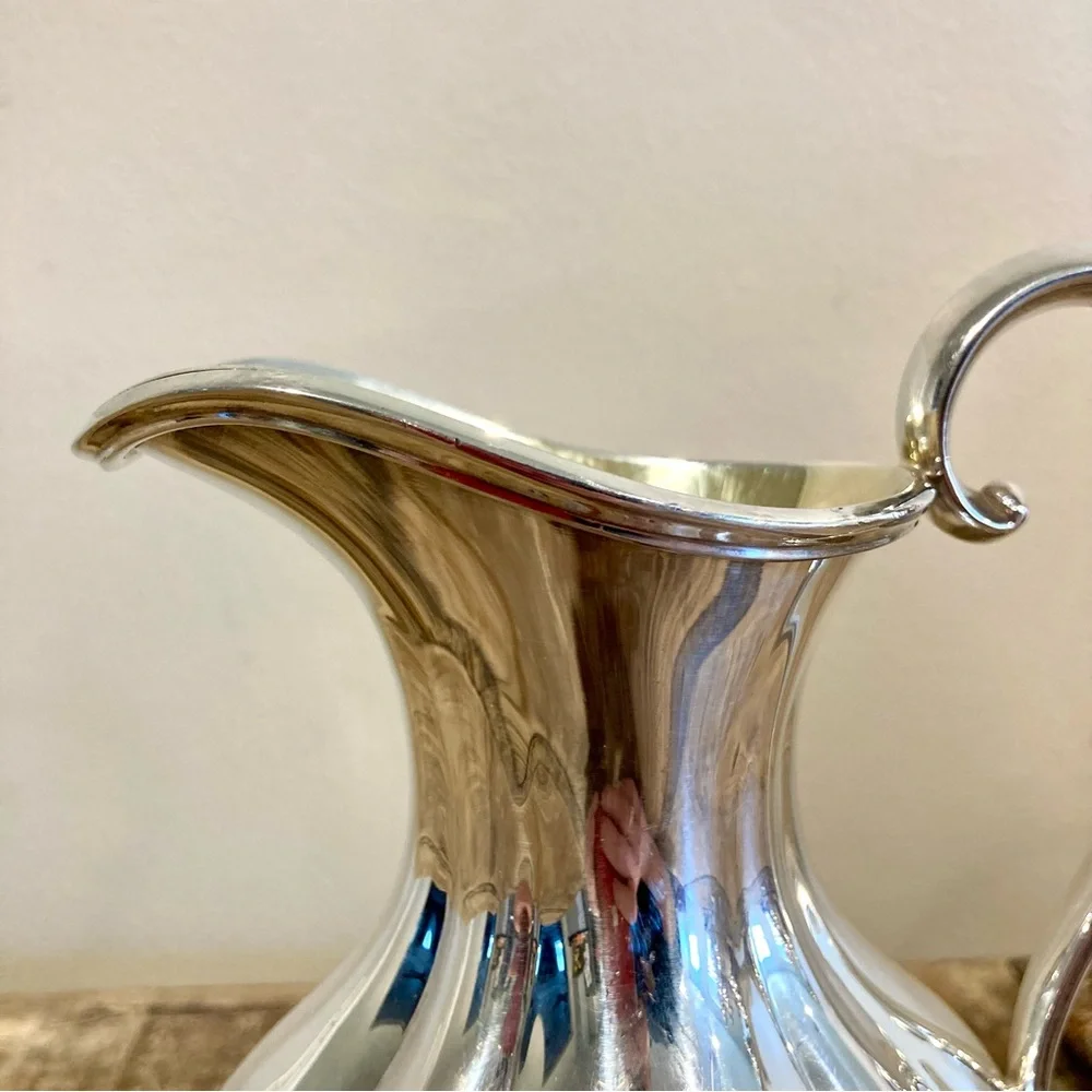 Silver Plated Creamer Reed & Barton Winthrop Pumpkin #1795 Cottagecore Kitchen - Picture 12 of 14